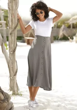 Sale LASCANA Sommerrock Khaki