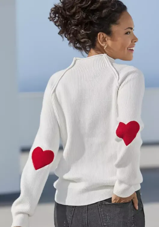 Best LASCANA Stehkragenpullover Wollweis