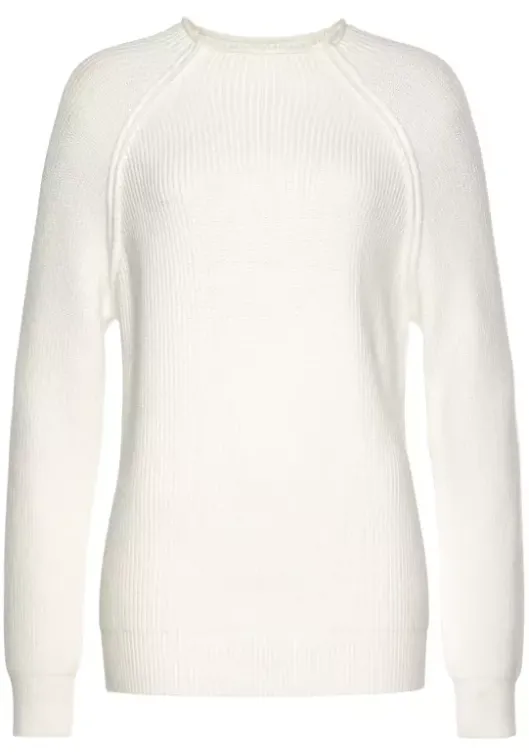 Best LASCANA Stehkragenpullover Wollweis