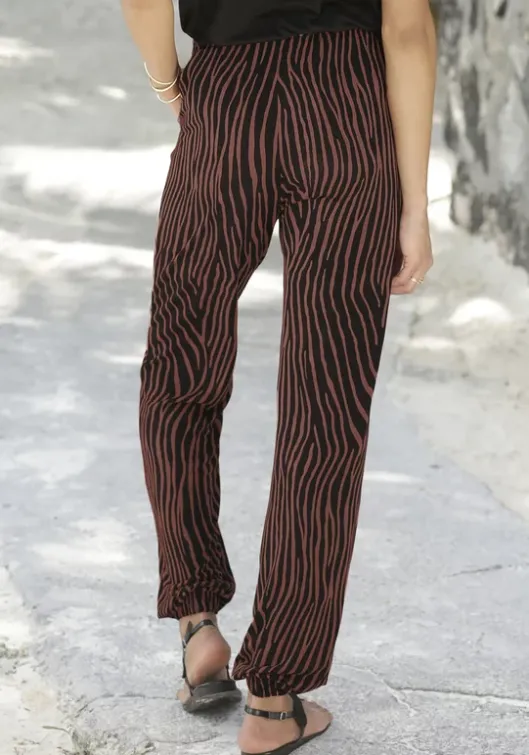 Online LASCANA Strandhose Schwarz-Terra-Bedruckt