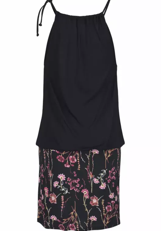 Discount LASCANA Strandkleid Schwarz-Bedruckt