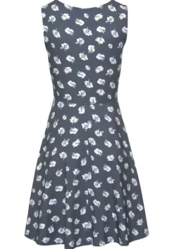 Outlet Beachtime Strandkleid Graublau-Bedruckt