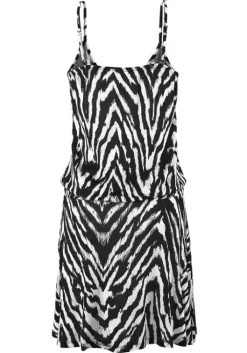 Hot Beachtime Strandkleid Schwarz-Weis-Bedruckt