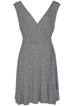 Online s.Oliver Strandkleid Anthrazit-Rosa-Bedruckt