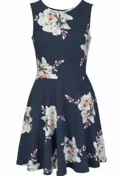 Sale Beachtime Strandkleid Blau-Geblumt