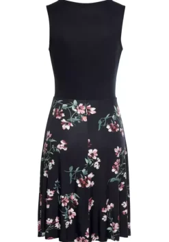 Clearance Beachtime Strandkleid Marine-Geblumt-Bedruckt