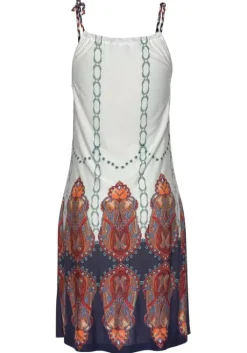 Best Beachtime Strandkleid Weis-Bunt-Bedruckt