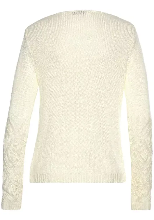 LASCANA Strandpullover Creme