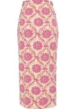 Discount LASCANA Strandrock Orange-Pink Bedruckt