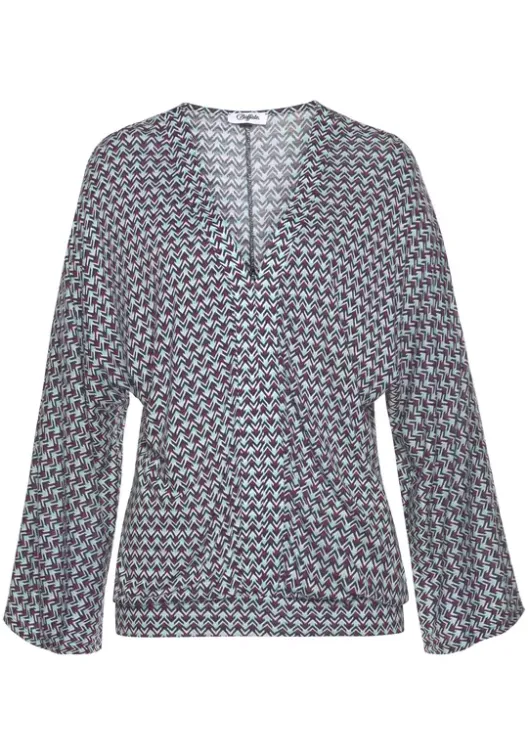 Online Buffalo Strandshirt Turkis-Rot-Bedruckt
