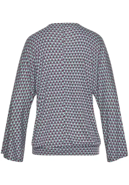 Online Buffalo Strandshirt Turkis-Rot-Bedruckt