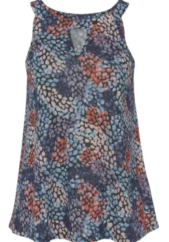 Best s.Oliver Strandtop Blau-Koralle Bedruckt