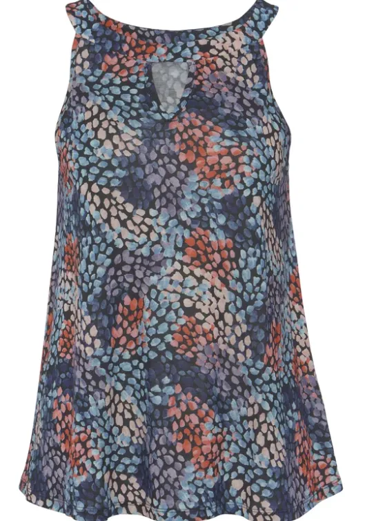 Best s.Oliver Strandtop Blau-Koralle Bedruckt