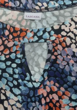 Best s.Oliver Strandtop Blau-Koralle Bedruckt