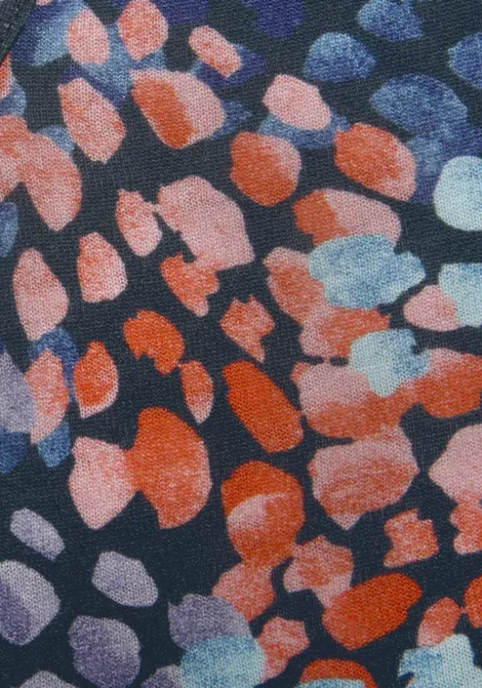 Best s.Oliver Strandtop Blau-Koralle Bedruckt