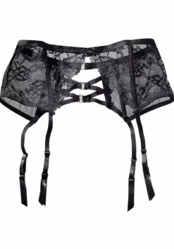 New petite fleur gold Strapsgurtel Schwarz