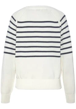 Online Vivance Streifenpullover Weis-Marine