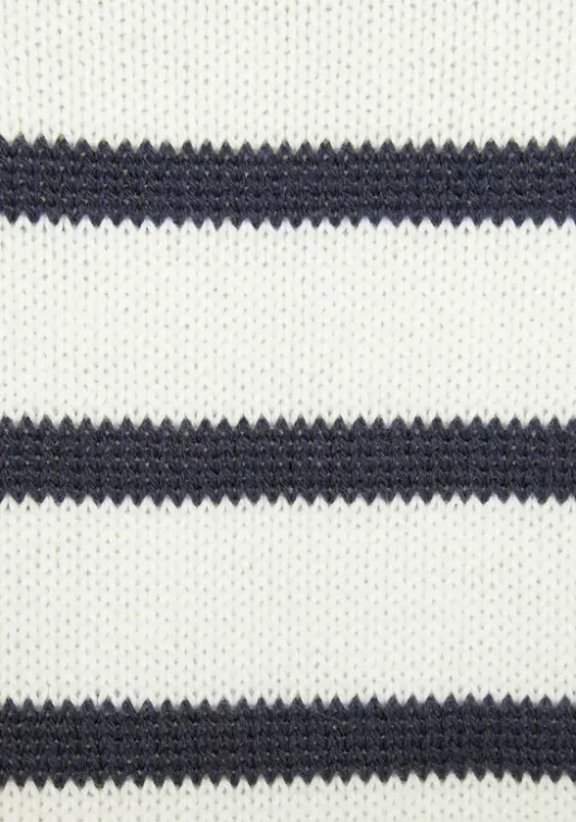 Online Vivance Streifenpullover Weis-Marine