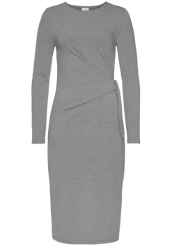 Outlet LASCANA Strickkleid Dunkelgrau-Meliert