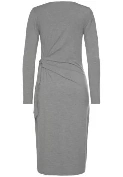 Outlet LASCANA Strickkleid Dunkelgrau-Meliert