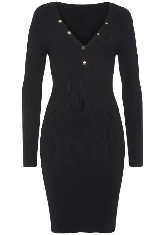 Online Buffalo Strickkleid Schwarz