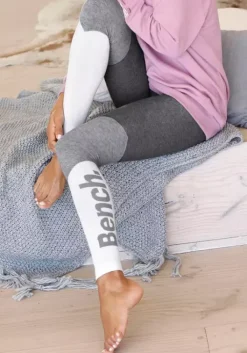 Sale Bench. Strickleggings Anthrazit-Grau-Weis