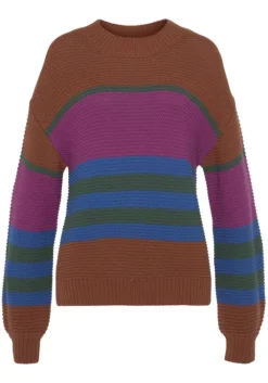 Outlet LASCANA Strickpullover Braun Gestreift