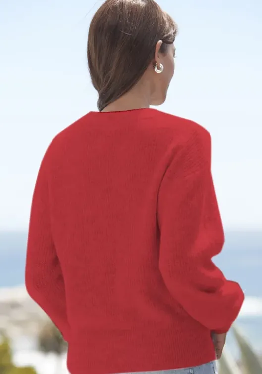 Outlet LASCANA Strickpullover Rot