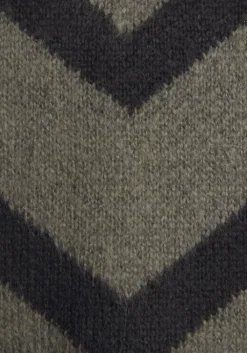 New LASCANA Strickpullover Khaki-Schwarz