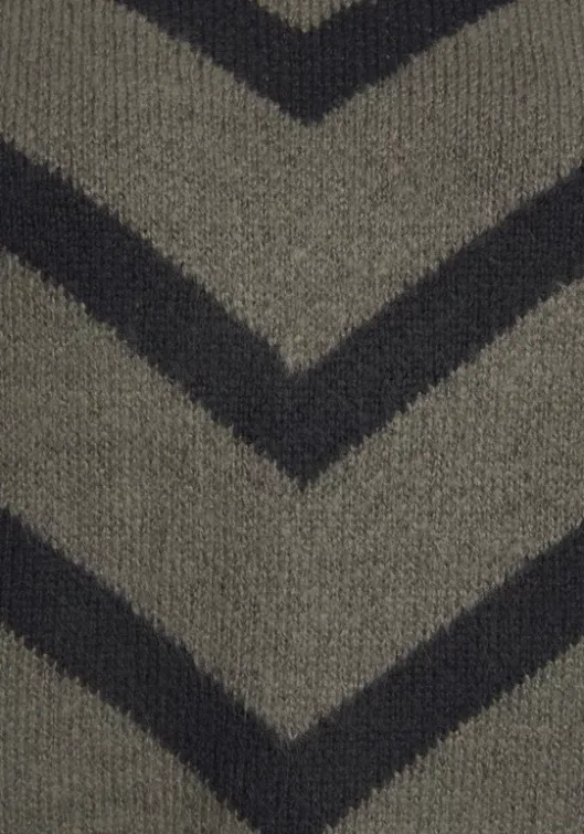 New LASCANA Strickpullover Khaki-Schwarz