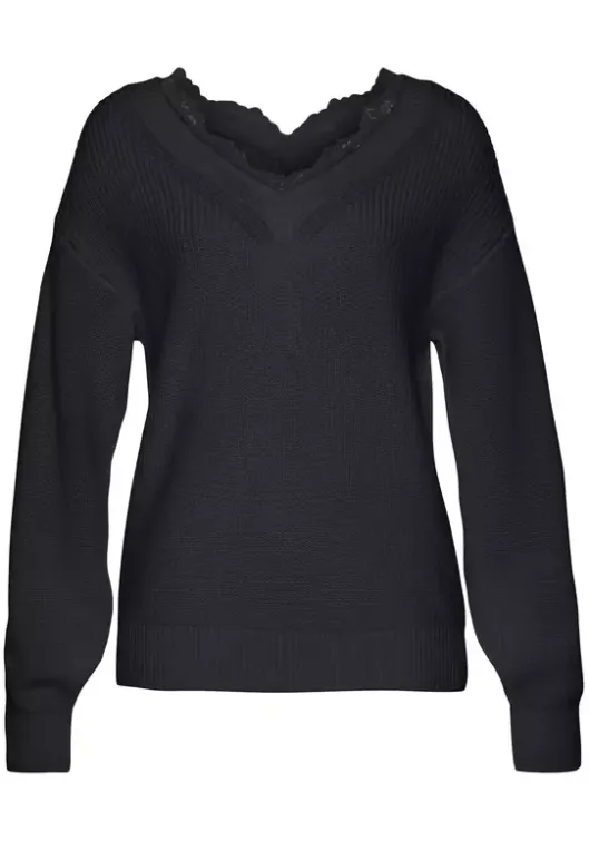 Hot LASCANA Strickpullover Schwarz
