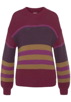Clearance LASCANA Strickpullover Beere Gestreift