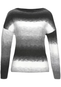 Hot Vivance Strickpullover Schwarz-Weis-Grau