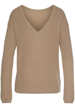Outlet LASCANA Strickpullover Camelfarben