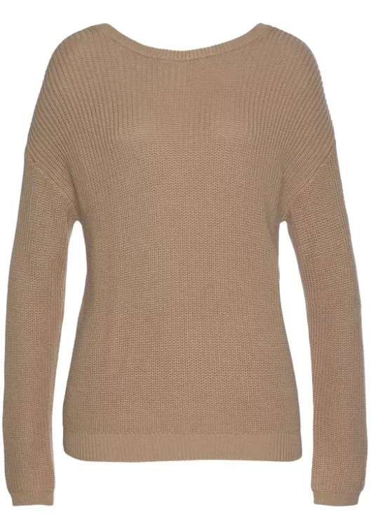 Outlet LASCANA Strickpullover Camelfarben