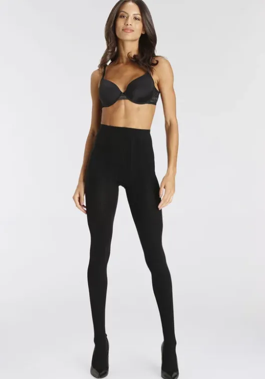 LASCANA Strickstrumpfhose 2X Schwarz