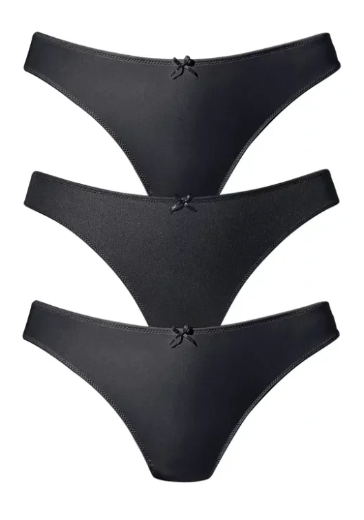petite fleur String 3Xschwarz