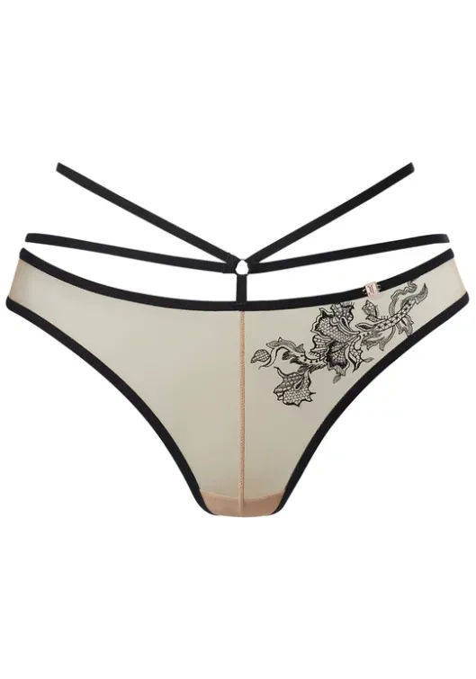 Best JETTE String Schwarz-Caramel
