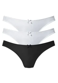 Clearance petite fleur String 2Xweis+1Xschwarz