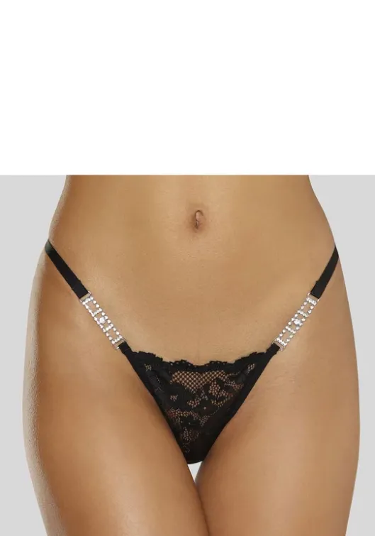 Best petite fleur gold String Schwarz