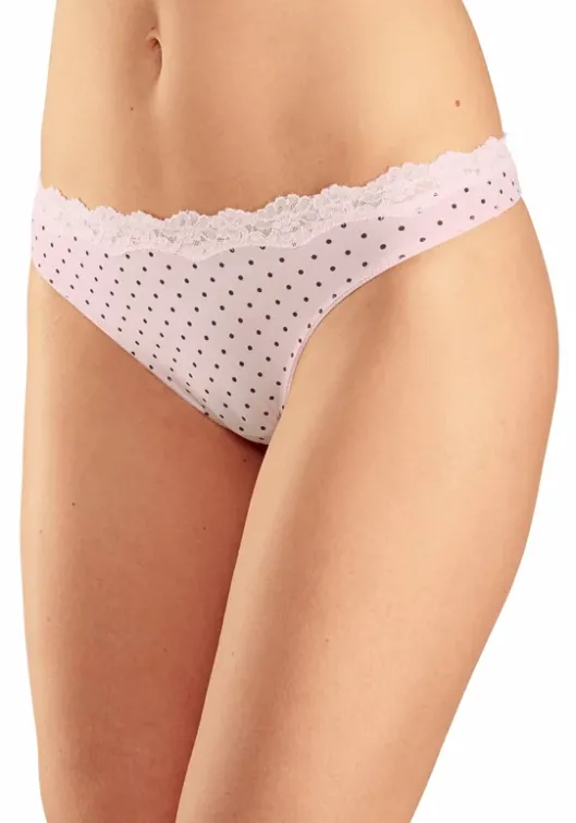 Clearance LASCANA String Rosa-Uni, Gepunktet-Gestreift, Gestreift