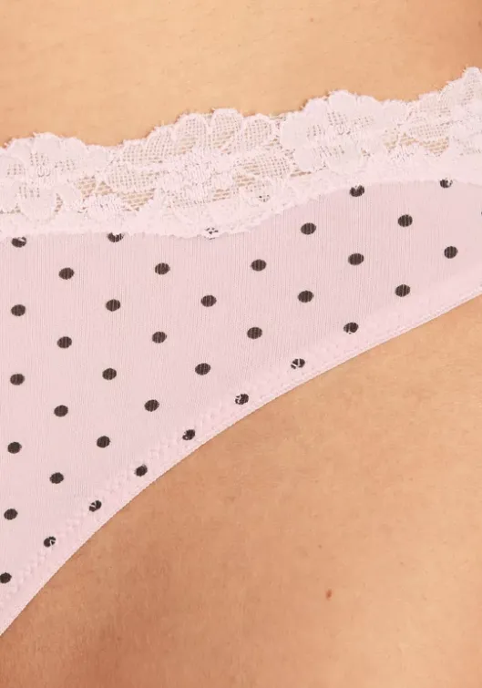 Clearance LASCANA String Rosa-Uni, Gepunktet-Gestreift, Gestreift