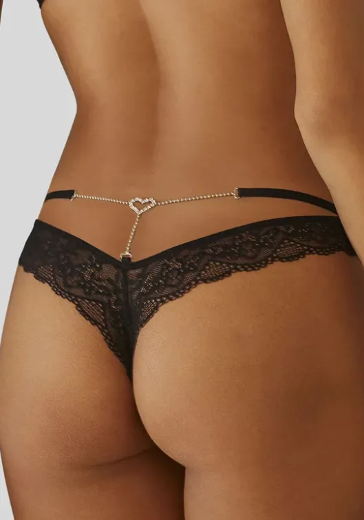 Online petite fleur gold String Schwarz