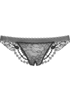 Hot petite fleur gold String-Ouvert Schwarz