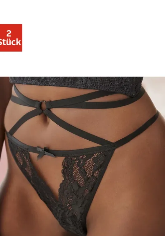 Online petite fleur gold String-Ouvert 2Xschwarz