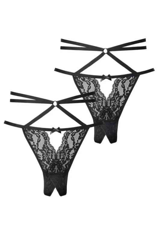 Online petite fleur gold String-Ouvert 2Xschwarz
