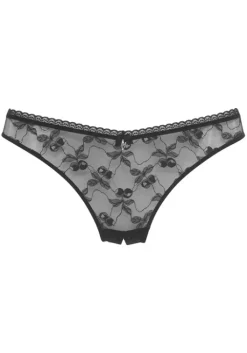 Hot petite fleur gold String-Ouvert Schwarz