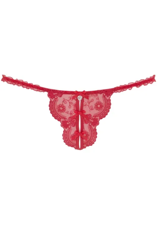 Outlet petite fleur gold String-Ouvert Rot
