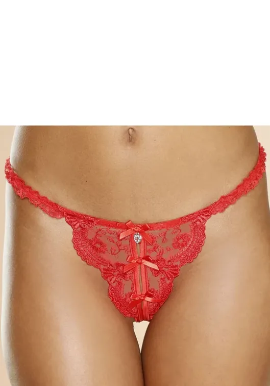 Outlet petite fleur gold String-Ouvert Rot