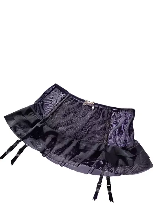 New petite fleur gold Stringrock Schwarz